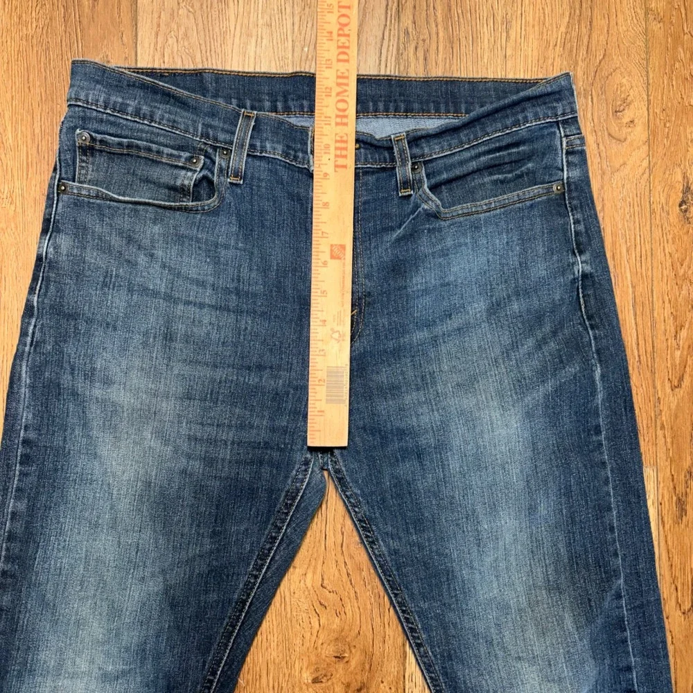Levi's 512 Slim Taper Jeans Mens 36x31 Blue Faded Denim Stretch Pants Dark wash